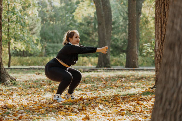 Title A woman squatting outside